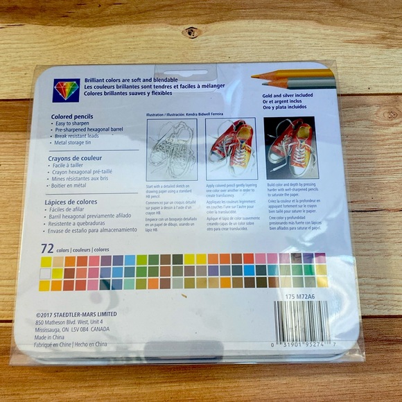 NWOT Tin Box 72 Staedtler Colored Pencils - Picture 4 of 4